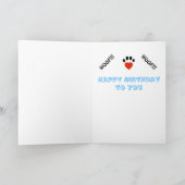 ベアディハッピーバースデーカード カード (内部)
