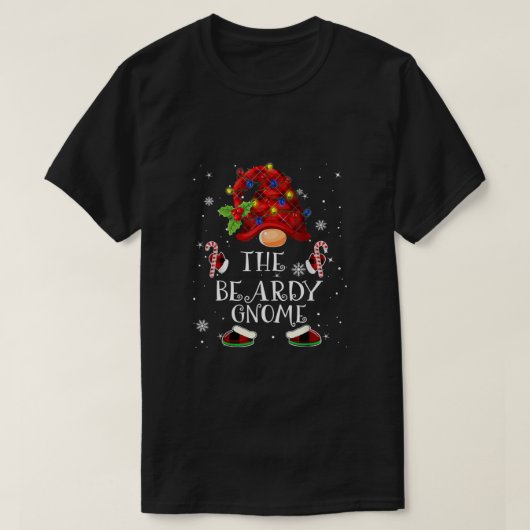 ベアディ格言バッファロープレイドクリスマスツリーライトT- Tシャツ (デザイン正面)