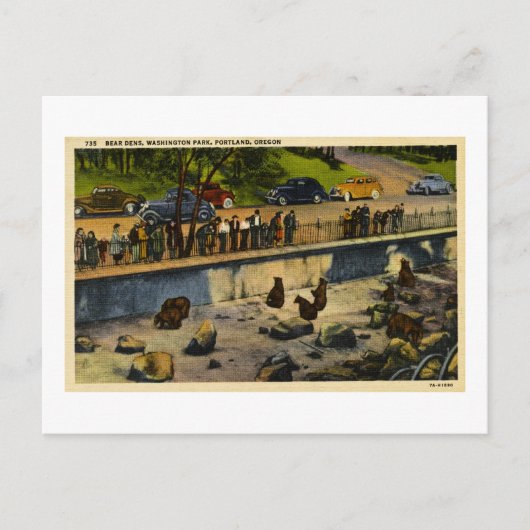 ベアデンスワシントンパークポートランドオレゴンヴィンテージ ポストカード (正面)