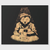 ベアトランプのポーカープレイヤートランプラッキーガンブラー ラッピングペーパー (フラット)