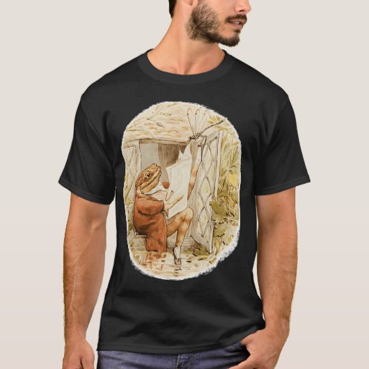 ベアトリクス・ポター - ジェレミー・フィッシャーと蛍 Tシャツ (正面)