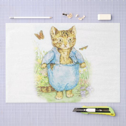 ベアトリクス・ポッターのブルースーツに登場したトム・キッテン 薄葉紙 (クラフト)