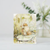 ベアトリクス・ポッターのリリー・パッドに乗ったジェレミー・フィッシャー ポストカード (スタンド正面)