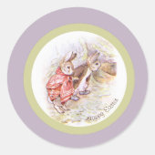 ベアトリクス・ポッターピーター・ラビットステッカー ラウンドシール (正面)