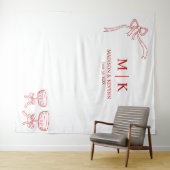 ベアトリスリボンレッド結婚ズ タペストリー (インサイチュ(横))