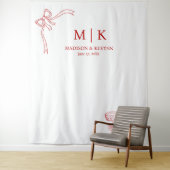 ベアトリスリボンレッド結婚ズ タペストリー (インサイチュ)