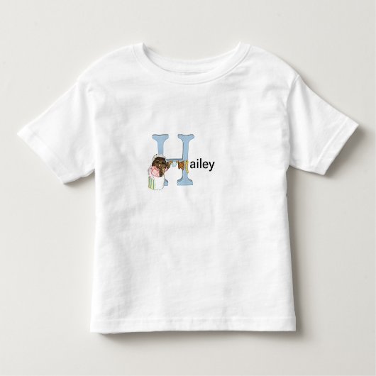 ベアトリックスの陶工の手紙Hの幼児及びベビーの一流のワイシャツ トドラーTシャツ (正面)