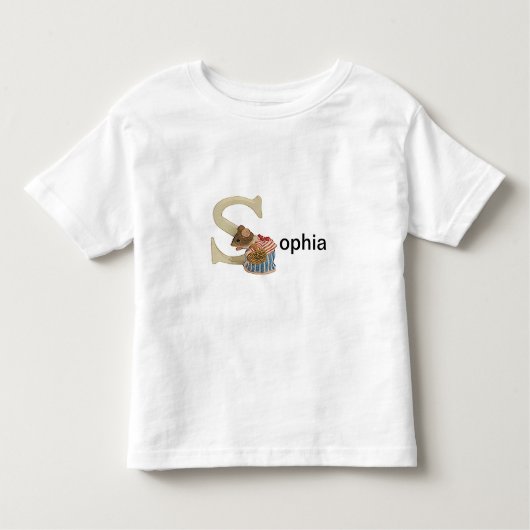 ベアトリックスの陶工の手紙Sの幼児かベビーの一流のワイシャツ トドラーTシャツ (正面)