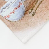 ベアトリックスの陶工: バニー女の子の飲む茶 フリースブランケット (角)