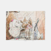 ベアトリックス聞・ポットの「テーラーへのネズミ」 フリースブランケット (正面(横))