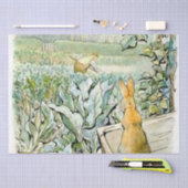 ベアトリックスPによる「ベンジャミンバニー時計農家ブラウン」 薄葉紙 (クラフト)