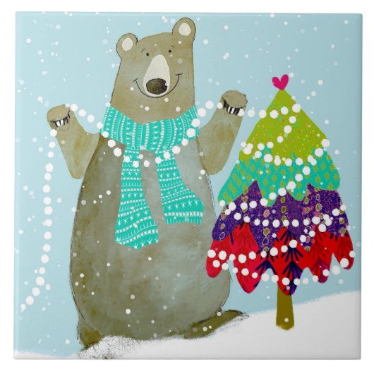 ベアトリミングツリーセラミックキッチンタイル タイル (正面)