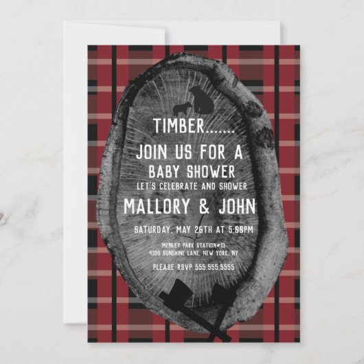 ベアトレイルウッズアドベンチャーランバージャック 招待状 (正面)