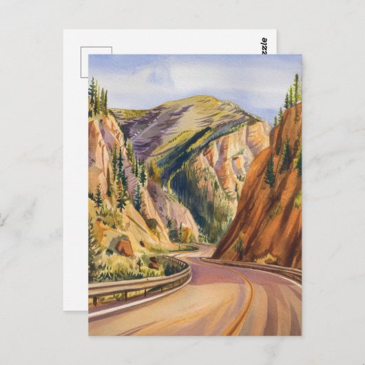 ベアトースハイウェイモンタナウォーター絵を描カラー ポストカード (正面/裏面)