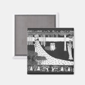 ベアドセリアールヌーボー黒白 マグネット (正面/裏面)