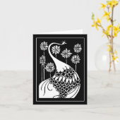 ベアドセリ新しいピーコックノートカード カード (黄色い花)