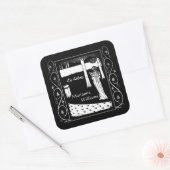 ベアドセリ新しいレディーリーダー蔵書票 スクエアシール (封筒)