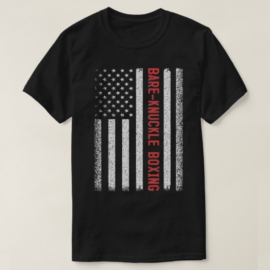 ベアナックルボイングアメリカ国旗7月4日 Tシャツ (デザイン正面)