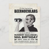 ベアノキュラーズヴィンテージ誕生日招待状 招待状 (正面/裏面)