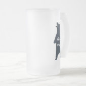 ベアハグタイポグラフィユーモア フロストグラスビールジョッキ (正面右)