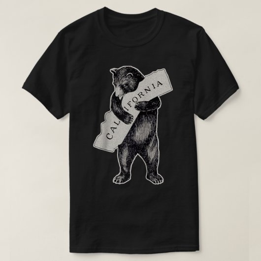ベアハグIラブカリフォルニアアートレトロヴィンテージカリ Tシャツ (デザイン正面)