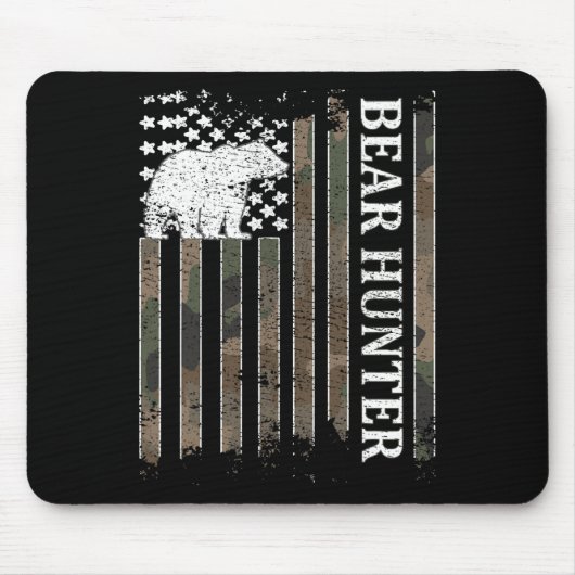 ベアハンターアメリカンフラッグベア狩り恋人1 マウスパッド (正面)
