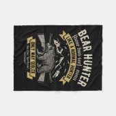 ベアハンターTシャツヴィンテージ狩りハンターおもしろいズ フリースブランケット (正面(横))