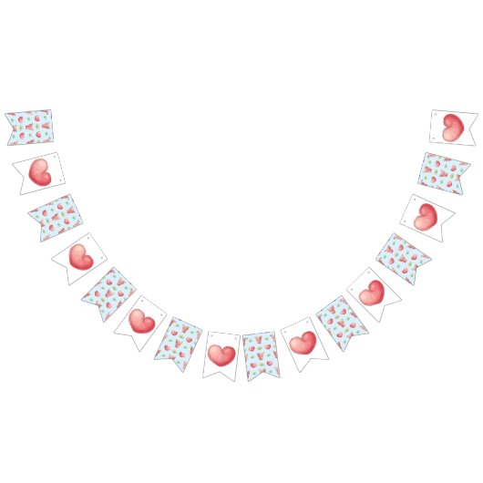 ベアハートコレクション – 青 バンティングフラッグ (全)