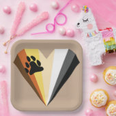 ベアハートプライド紙プレート ペーパープレート (パーティー)