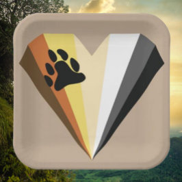 ベアハートプライド紙プレート ペーパープレート