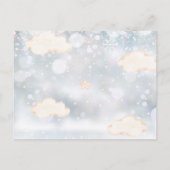 ベアバルーンありがとう冬ベビー写真誕生 案内ポストカード (裏面)