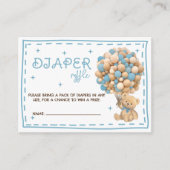 ベアバルーンおむつラッフルブルー エンクロージャーカード (正面)