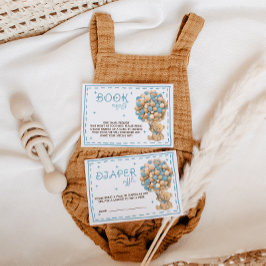 ベアバルーンおむつラッフルブルー エンクロージャーカード