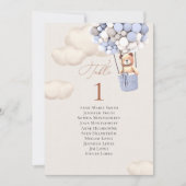 ベアバルーンのテーブル番号とゲスト名 (正面)