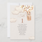 ベアバルーンのテーブル番号とゲスト名 (正面)