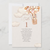 ベアバルーンのテーブル番号とゲスト名 (正面)