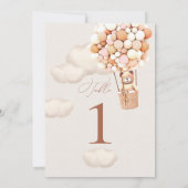 ベアバルーンのテーブル番号とゲスト名 (裏面)