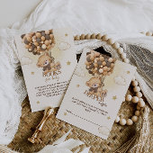 ベアバルーンのベージュ茶色のブックリクエスト エンクロージャーカード