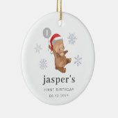 ベアバルーンサンタハット セラミックオーナメント (右)