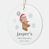 ベアバルーンサンタハット セラミックオーナメント (左)