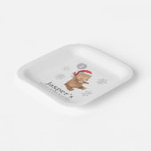 ベアバルーンサンタハット ペーパープレート (傾斜あり)