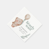 ベアバルーンバーリーウェイニュートラルシャワーナプキン スタンダードカクテルナプキン (角)