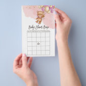 ベアバルーンベビービンゴ |赤ちゃんシャワービンゴゲーム チラシ (ハンドル)