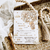 ベアバルーンボーイガールベイビーシャワー 招待状