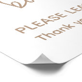 ベアバルーンモダンベビーシャワーベビー ポスター (角)