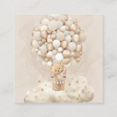 ベアバルーン図書要求ホワイト金ゴールド エンクロージャーカード (裏面)