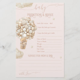 ベアバルーン心待ちベビーガールシャワーゲーム