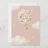 ベアバルーン心待ちベビーガールシャワー 招待状 (裏面)