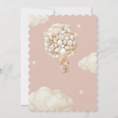 ベアバルーン心待ちベビーガールシャワー 招待状 (裏面)