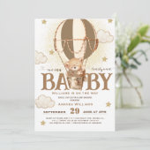 ベアバルーン心待ちベビーシャワー招待状 招待状 (スタンド正面)